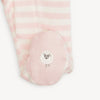 Organic Cotton Magnetic Footie-Pink Stripe