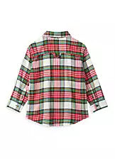 Festive Plaid Button Down Shirt