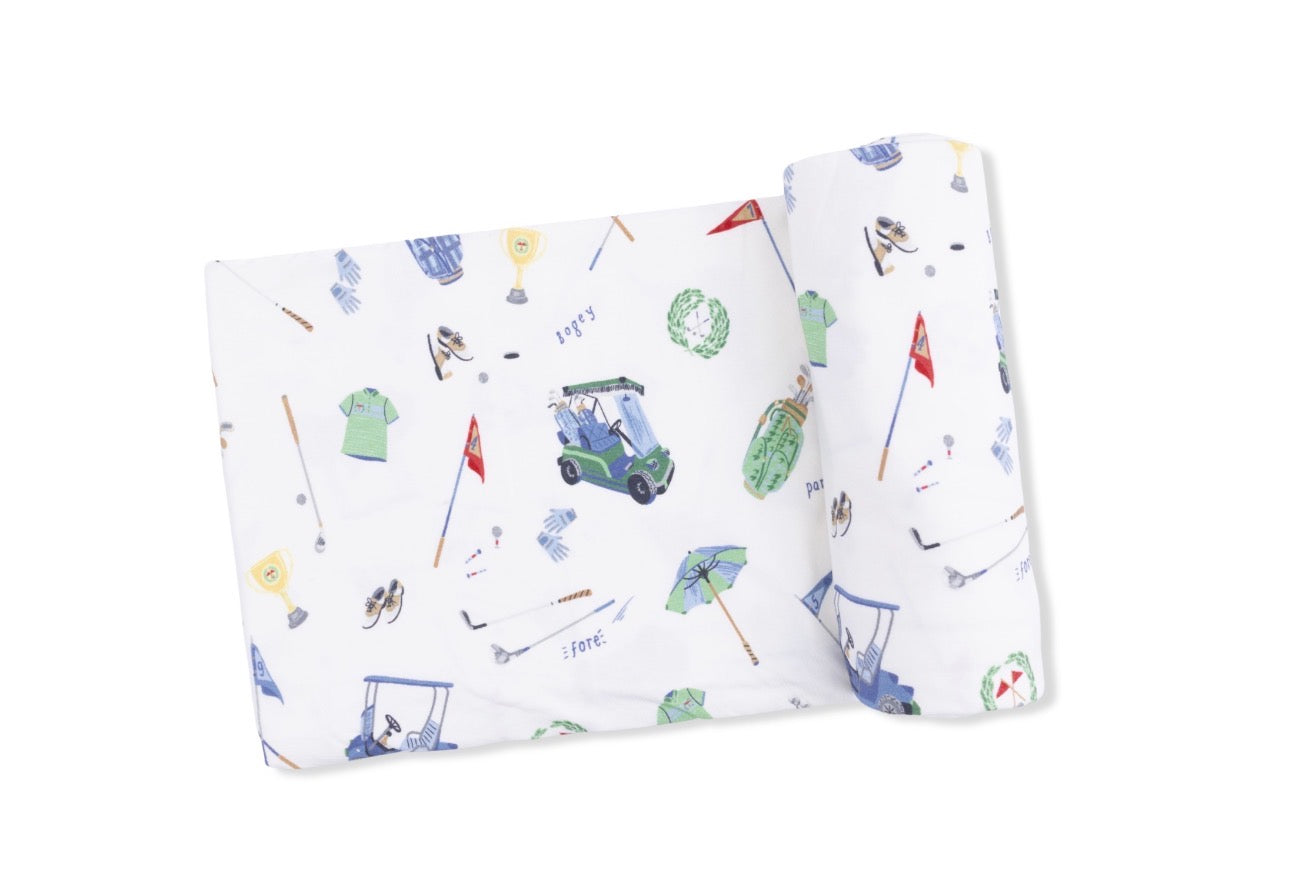Bamboo Swaddle Blanket- Golf Things