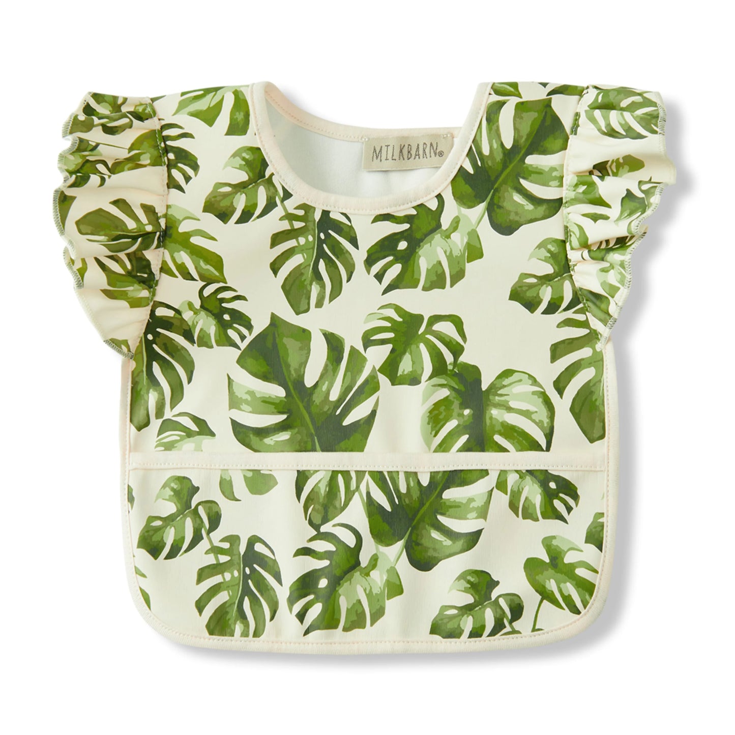 Island Leaf Ruffle Pocket Bib