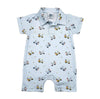 Pima Cotton Polo Romper- Golf carts 