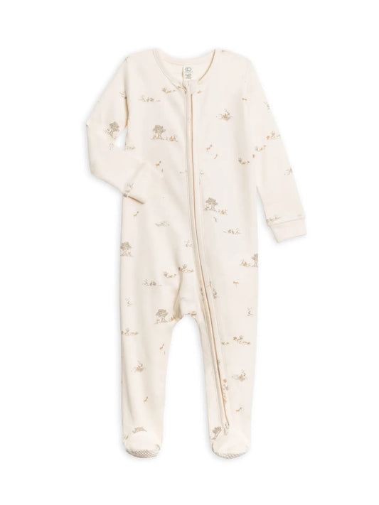 Organic Cotton Peyton Footed Sleeper - Picnic