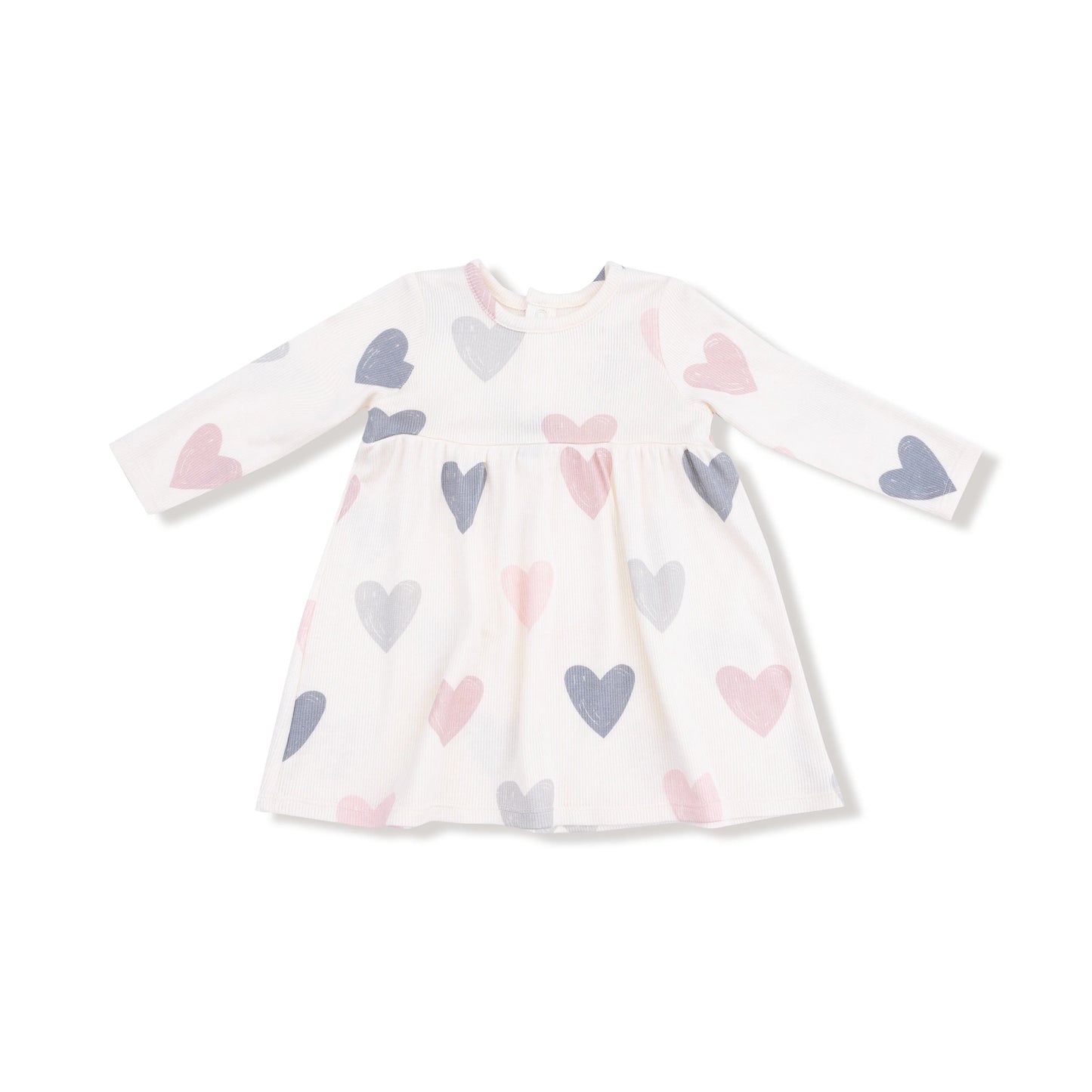 Modal Ribbed Hearts Dress