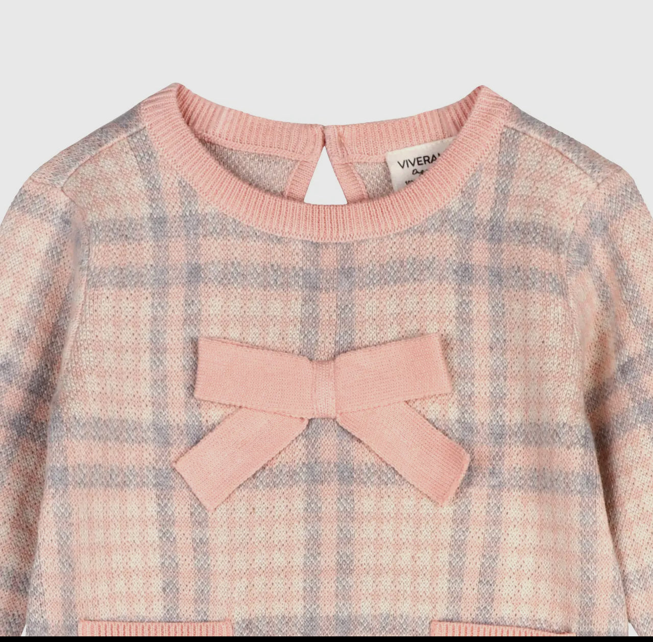 Organic Cotton Sophie Bow Checkered Dress