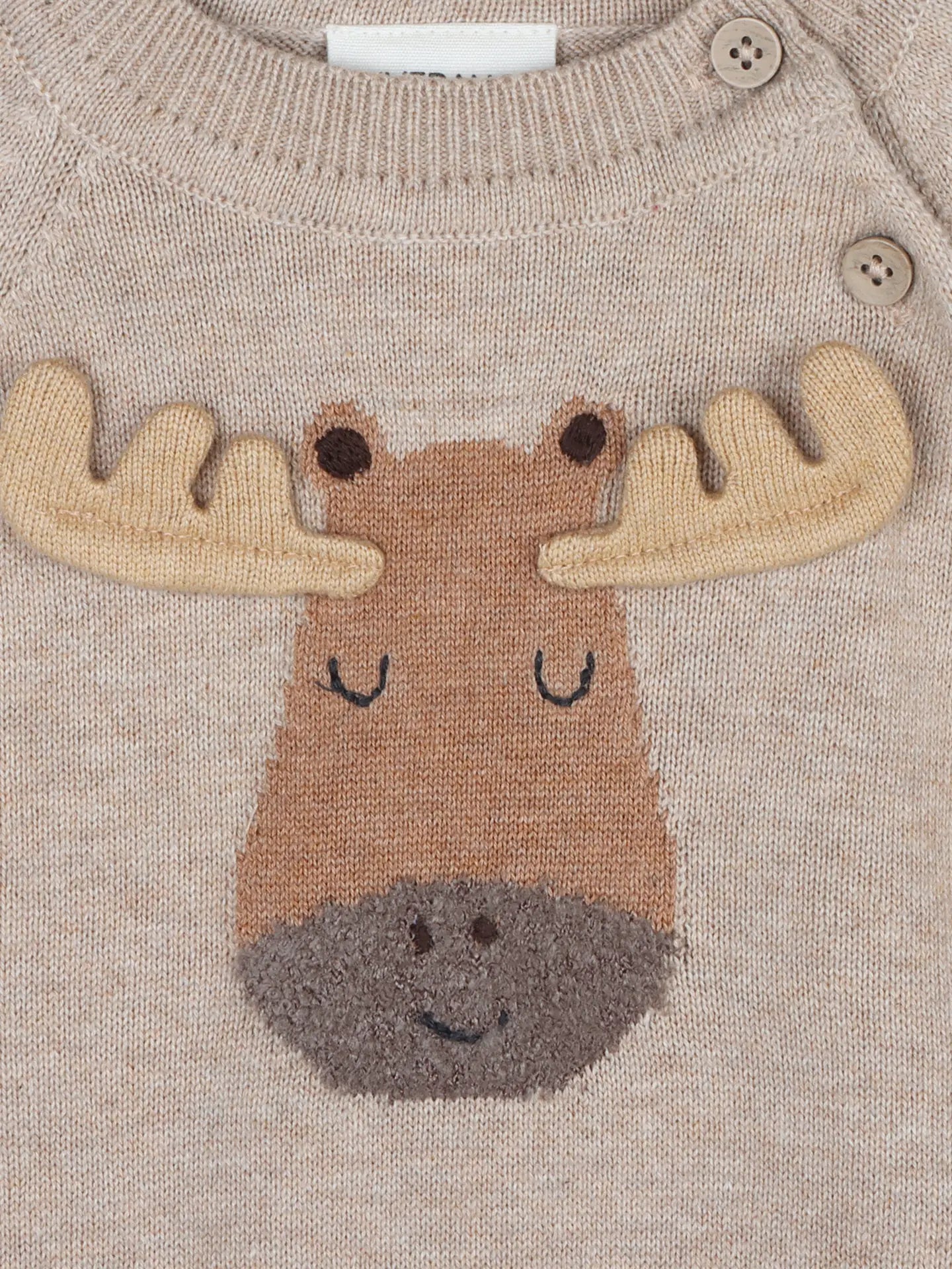 Organic Cotton Moose Applique Sweater