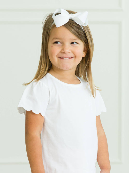 Short Sleeve Scallop Tee
