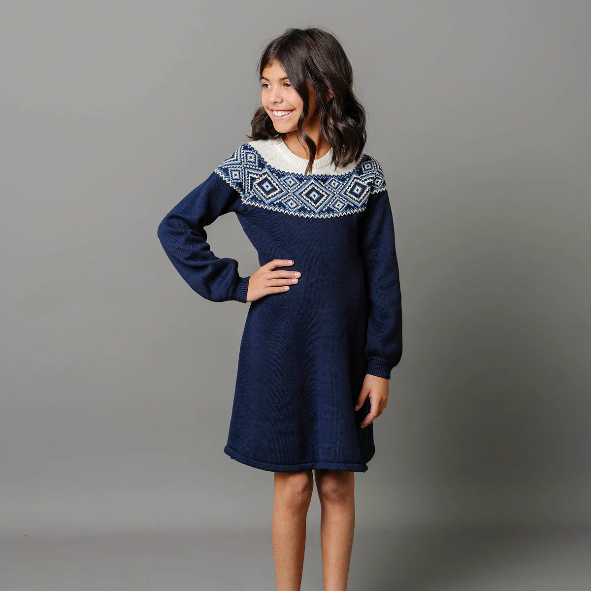 Organic Cotton Fair Isle Sweater Dress Nanny's of Sanibel Organic Cotton Fair Isle Sweater Dress Nanny's of Sanibel
