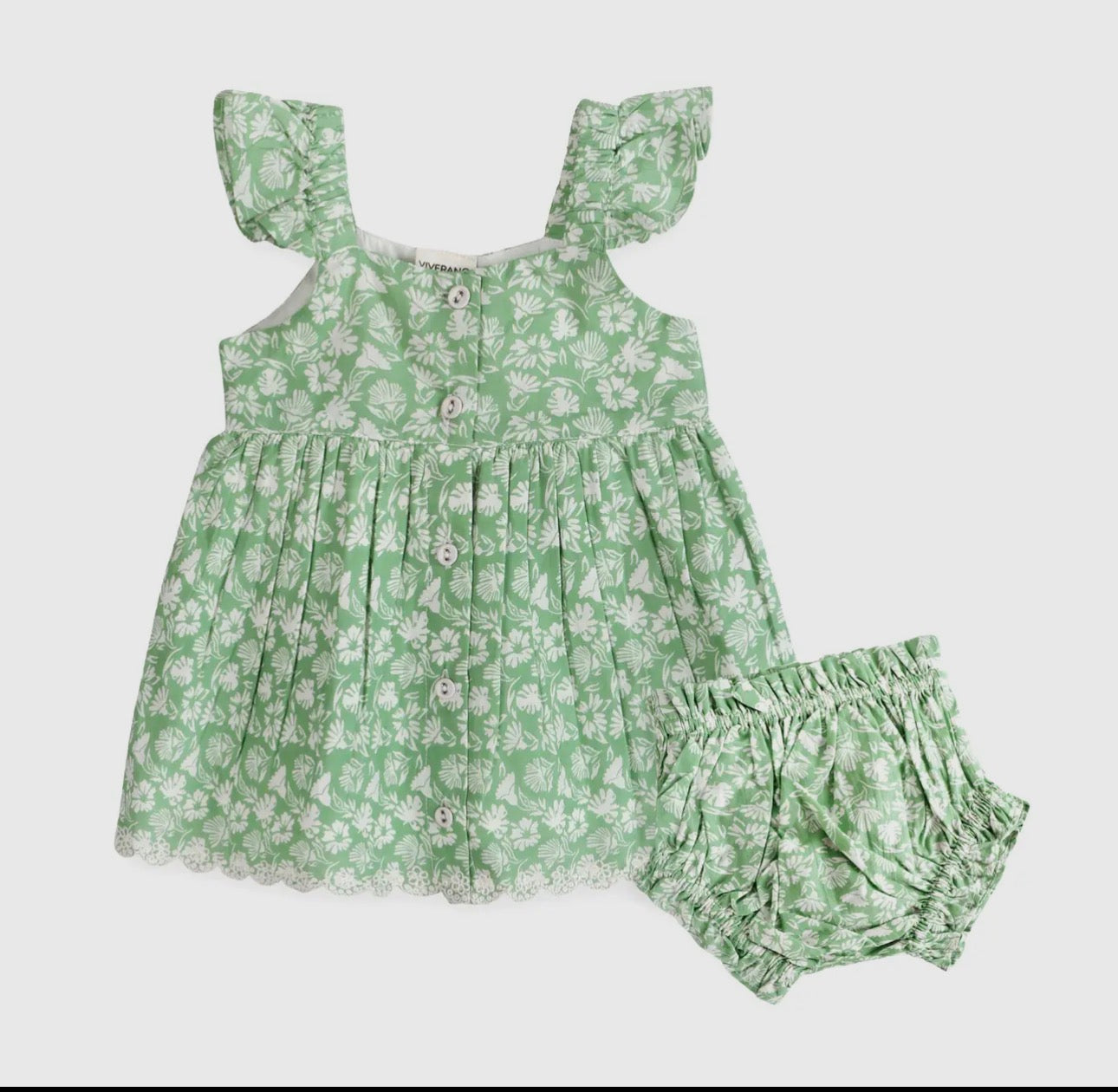 Organic Cotton Dress- Ivy Embroidered