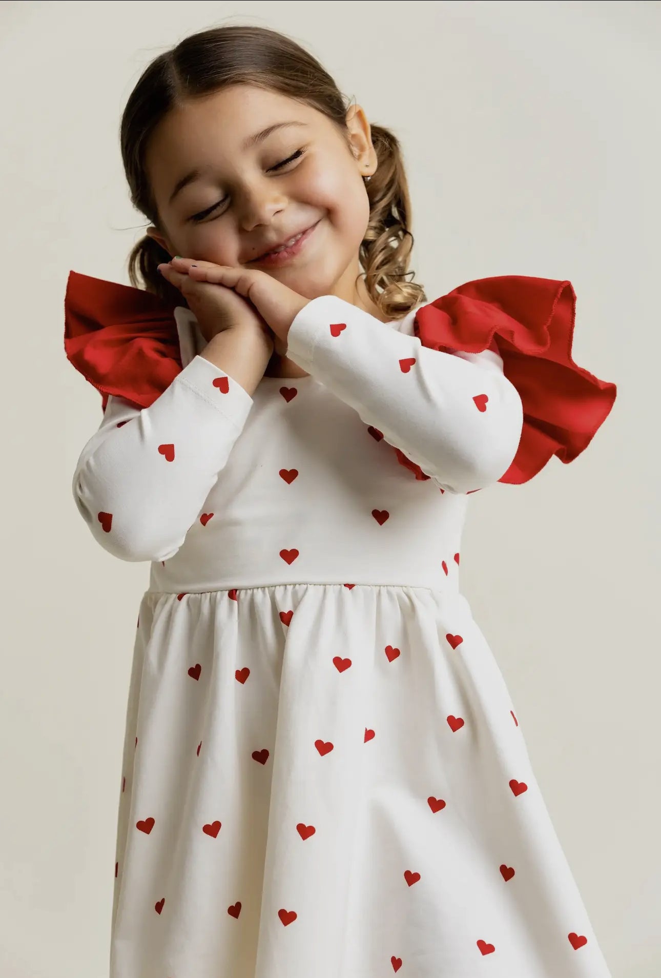 Double Ruffle Organic Cotton Heart Dress