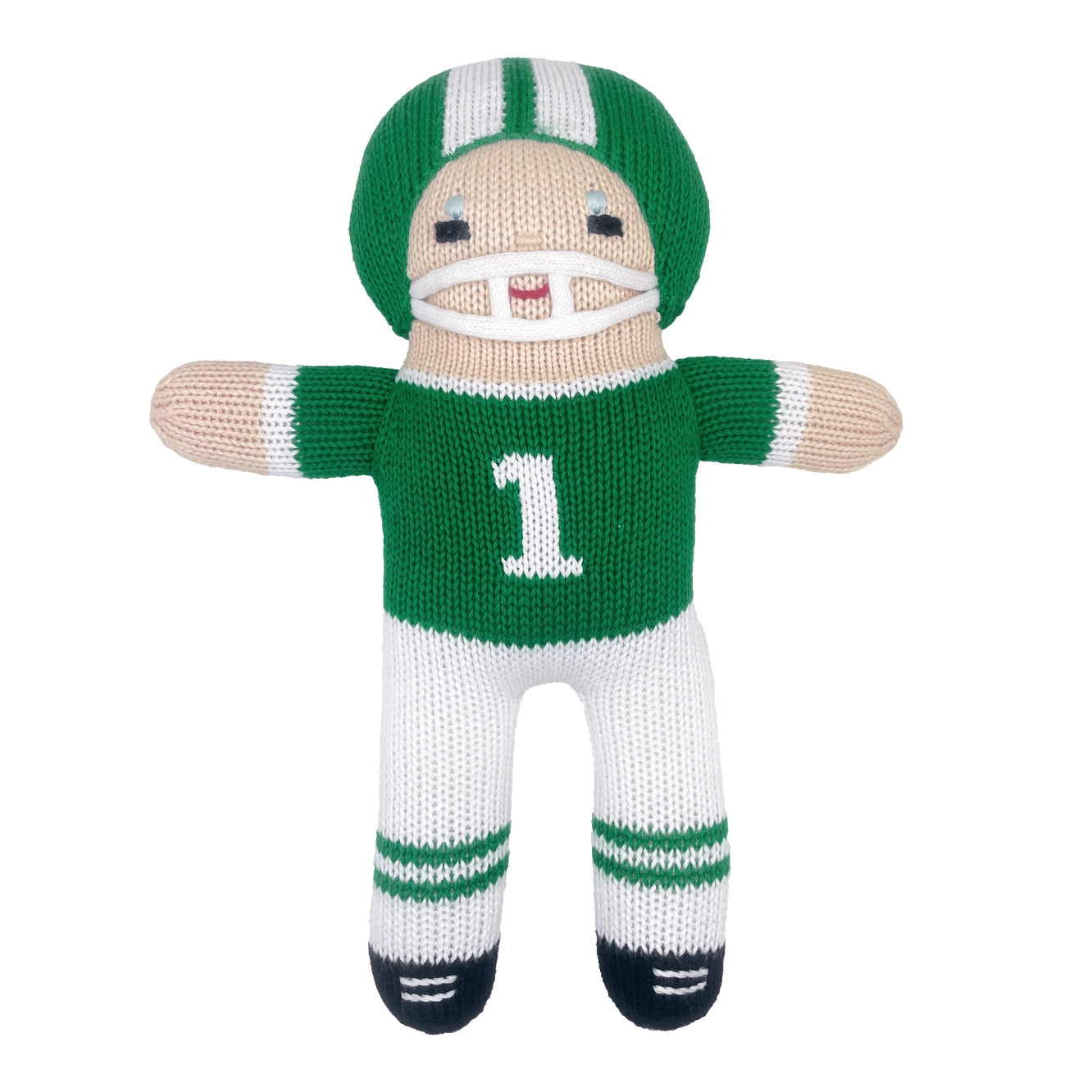 Washable Football Player Knit Rattle