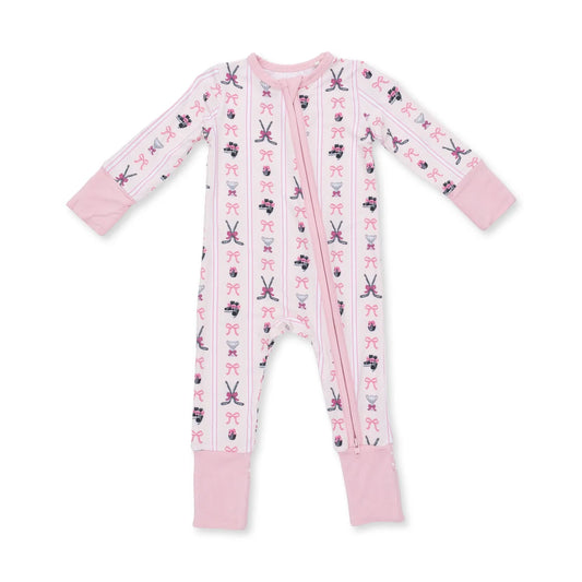 Megan's Bowtiful Hockey Stripe - Convertible Romper