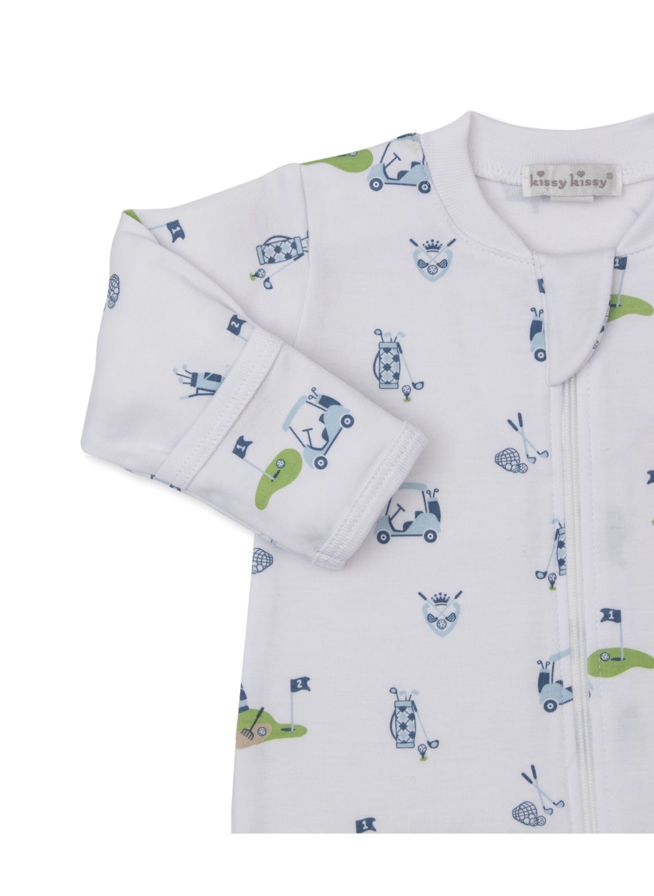 Pima Cotton Zip Footie- Golf Championship