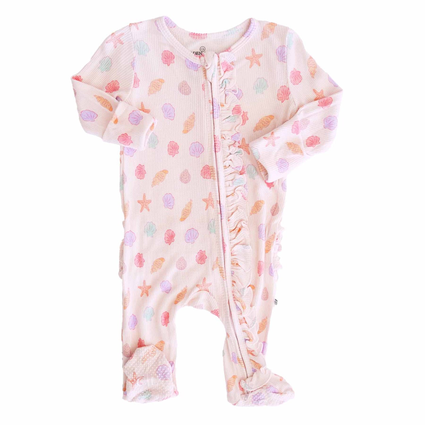 Bamboo Ruffle Zipper Footies