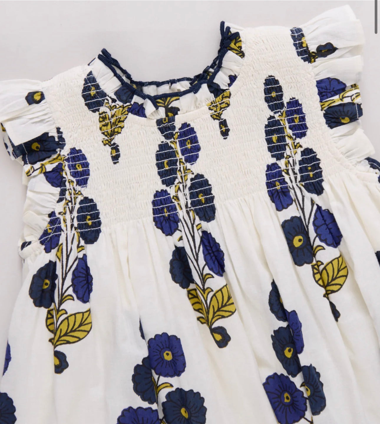 Stevie Dress - Navy Buttercup Floral