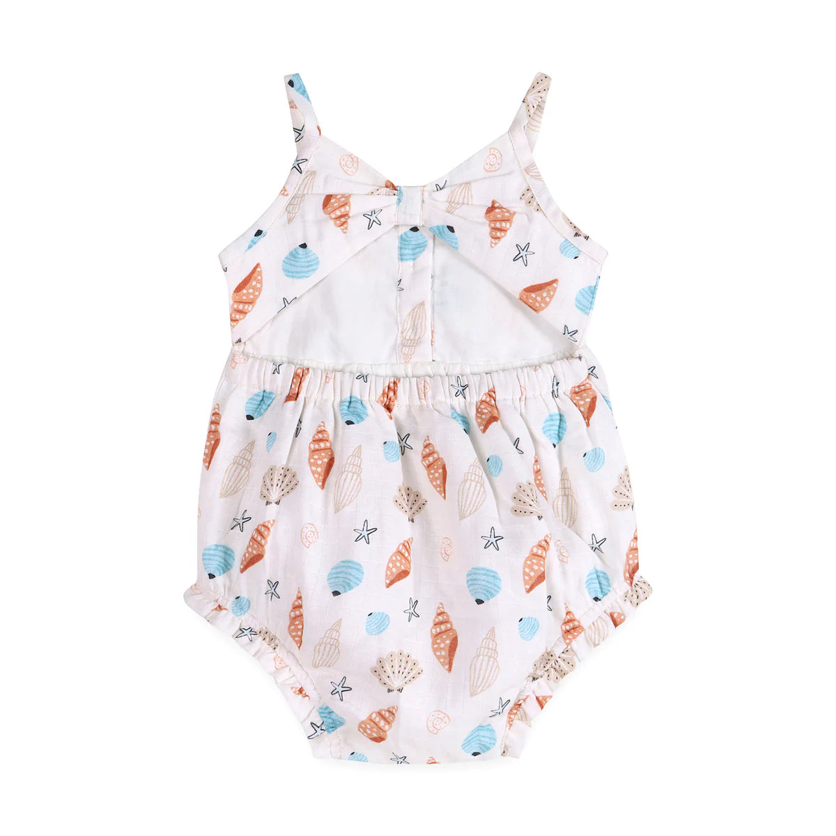 Organic Cotton Romper & Headband- Seashell