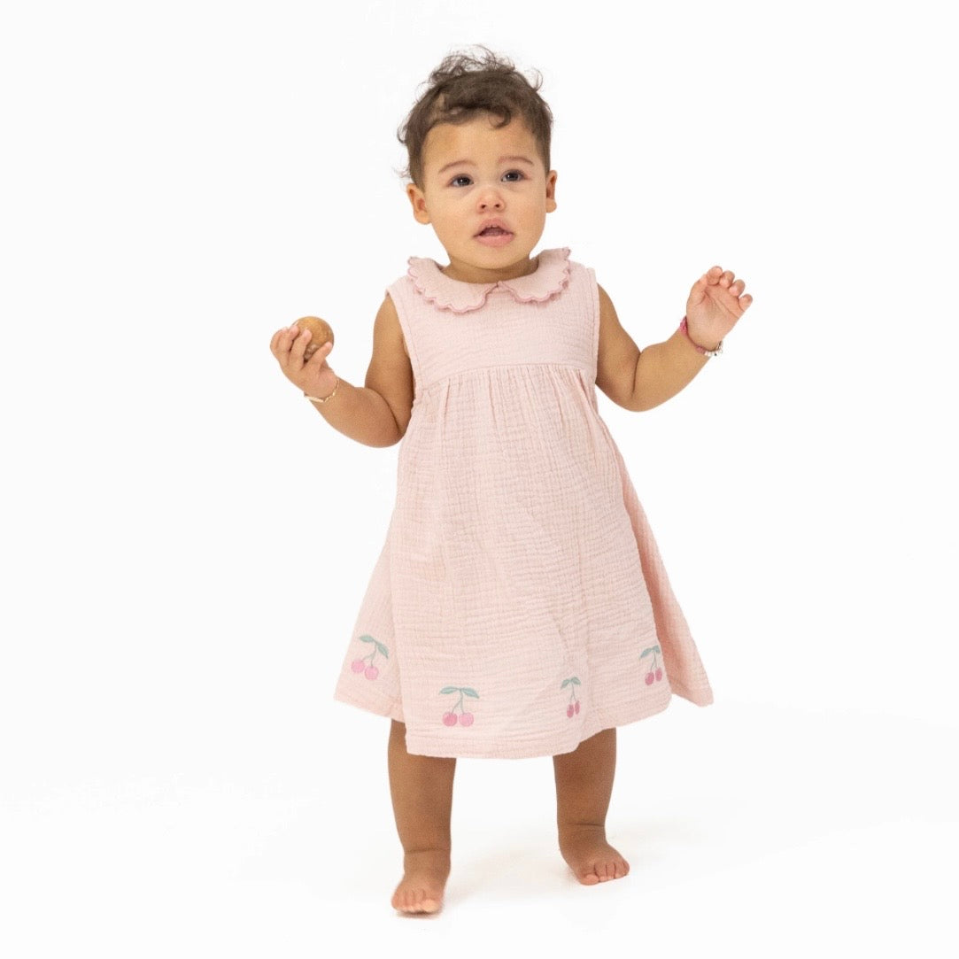 Muslin Lotus Collar Petal Dress