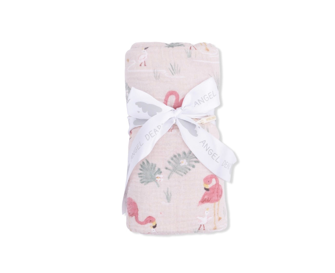 Organic Muslin Swaddle- Flamingos