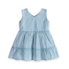River Soft Hand-Dyed Denim Baby Dress + Bloomer (Organic)
