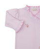 Hand Embroidered Pima Cotton Footie- Roses