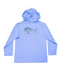 UPF50 Performance Hoodie- Blue Mahi