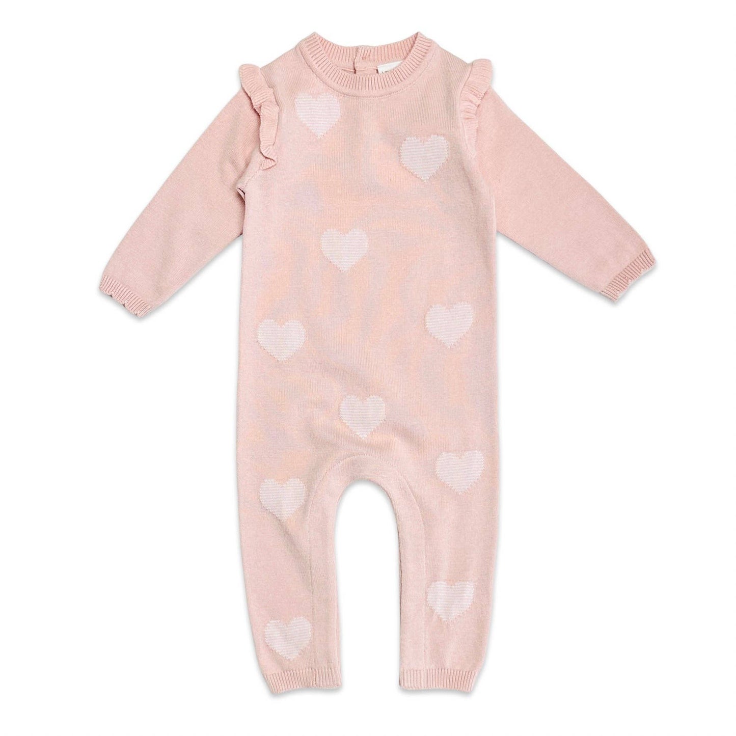 Organic Cotton Hearts Knit Jumpsuit