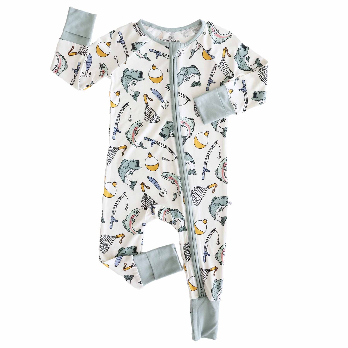 Bamboo Convertible Zip Romper- Catch of the Day