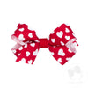 Mini Valentine Heart Print Grosgrain Hair Bow