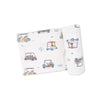 Bamboo Swaddle Blanket- Zooming Golf Cart