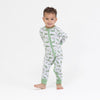 2-Way Zip Bamboo Romper- Crayon Alligator