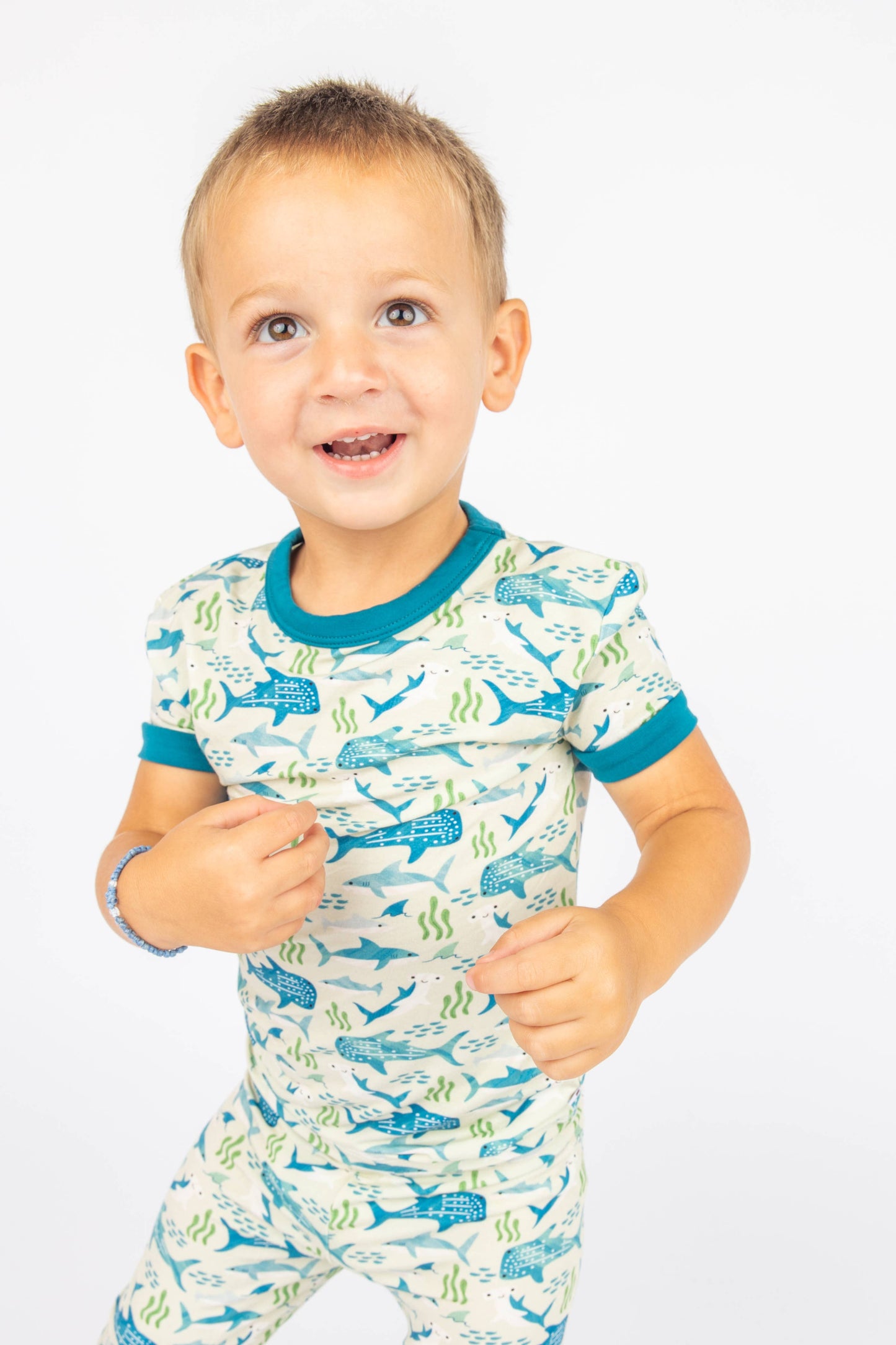 Shark Friends Ocean Kids Bamboo Pajamas Toddler Sleep Set