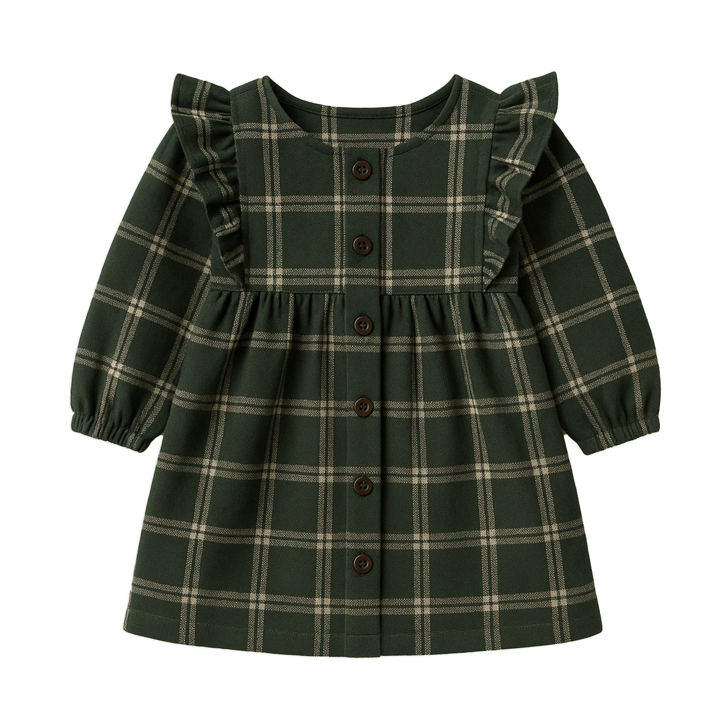 Organic Cotton Rya Flannel Ruffle Dress