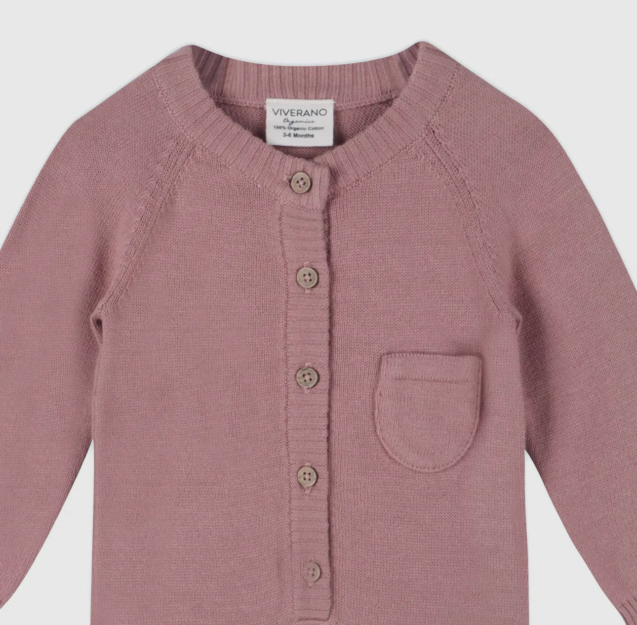 Organic Cotton Pocket Jumpsuit- Rose