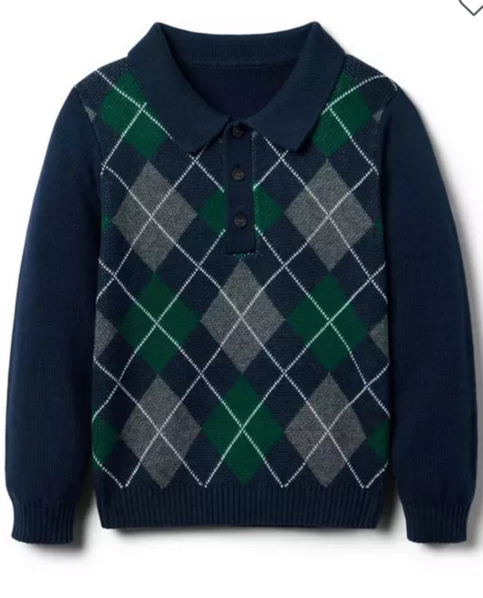 Argyle Polo Sweater