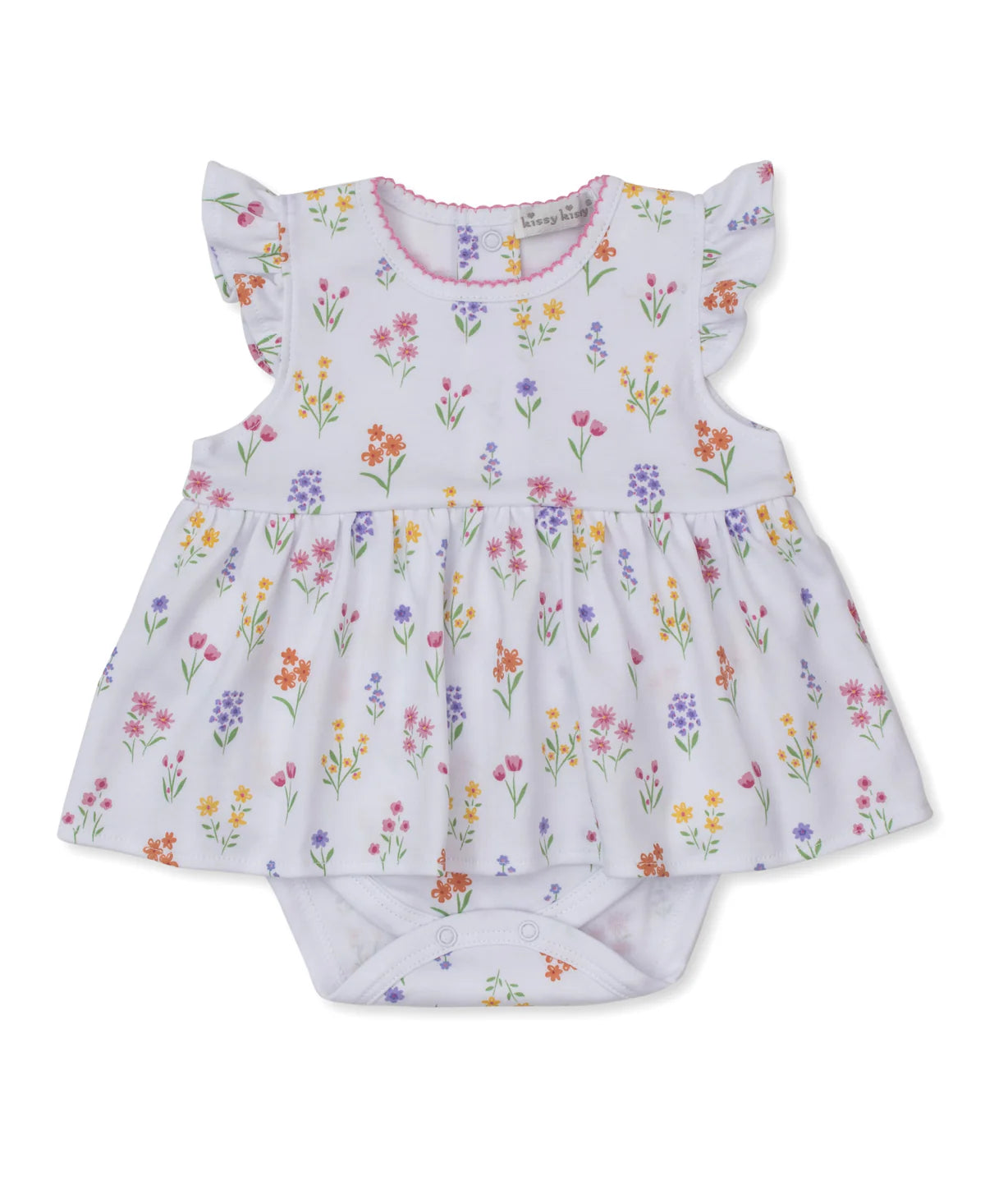 Pima Cotton Bodysuit Dress- Wild Flowers
