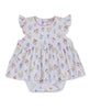 Pima Cotton Bodysuit Dress- Wild Flowers