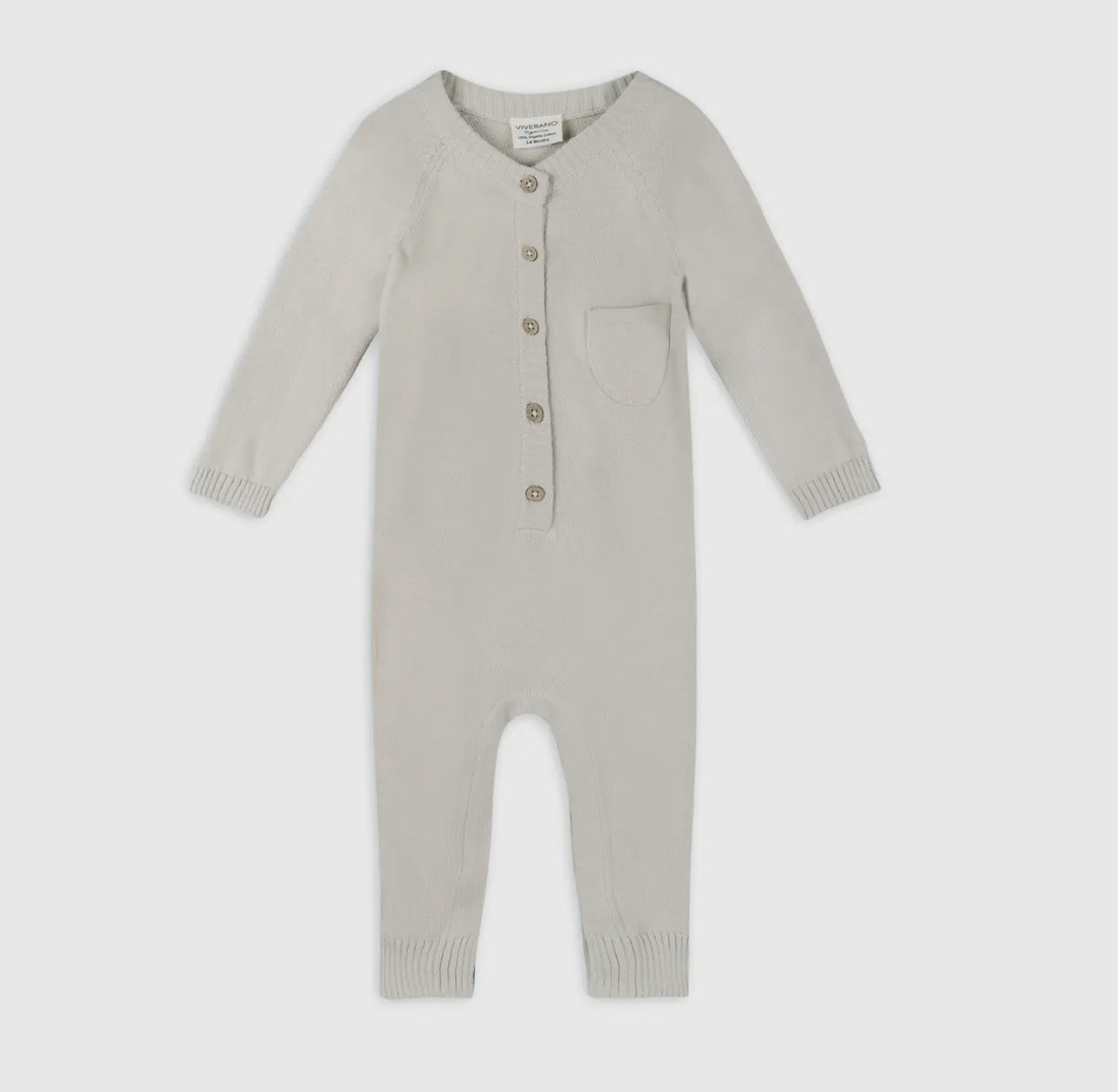 Organic Cotton Pocket Jumpsuit Stone