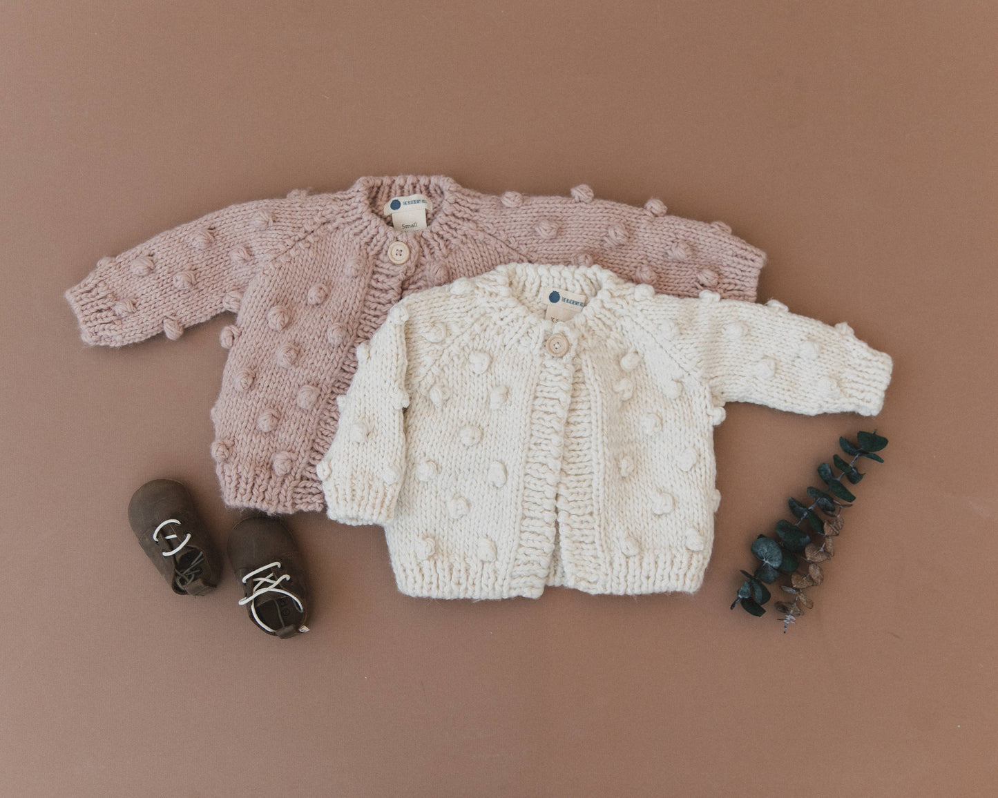 Popcorn Cardigan Blush Sweater