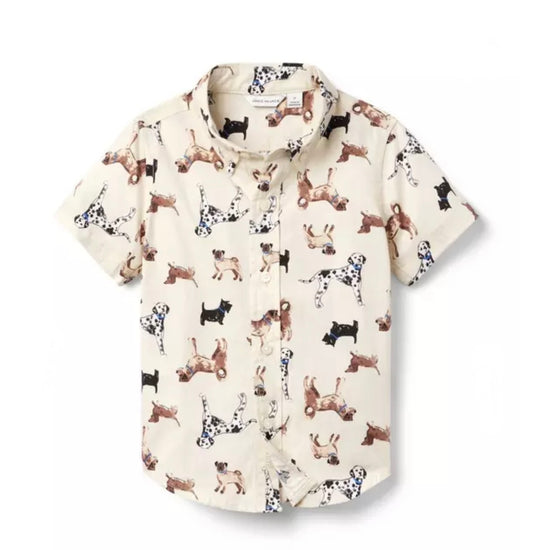 The Poplin Shirt Cream Dog