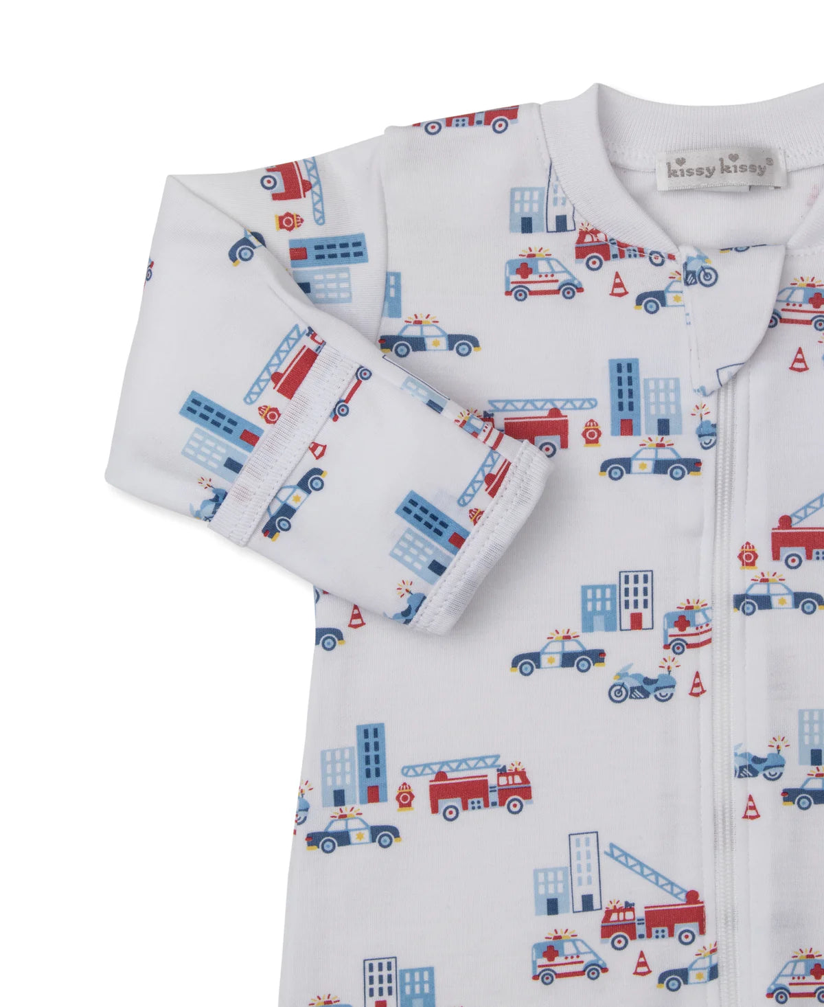 Pima Cotton Zip Footie- Rescue Raid