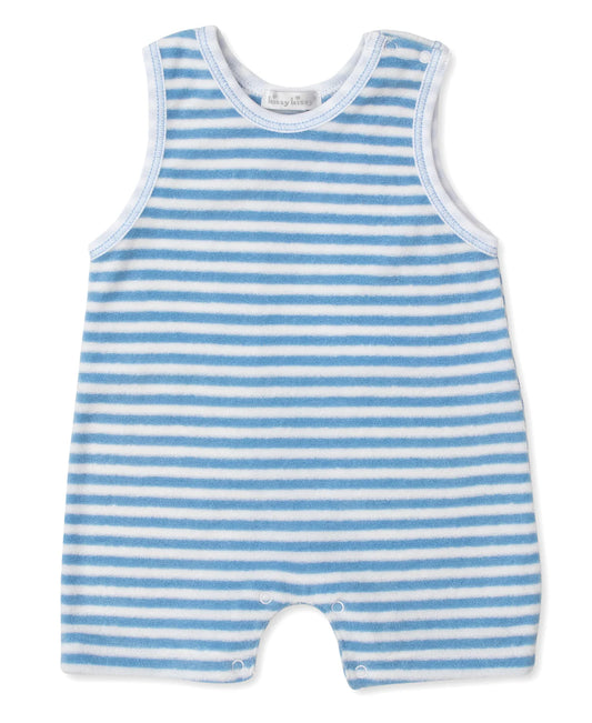 Cabana Terry Stripes Light Blue Sleeveless Playsuit