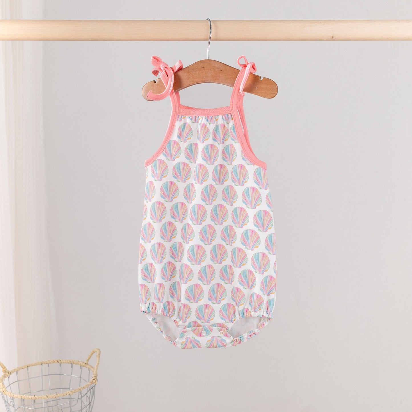 Shell Yeah! Organic Cotton Shoulder-Tie Onesie