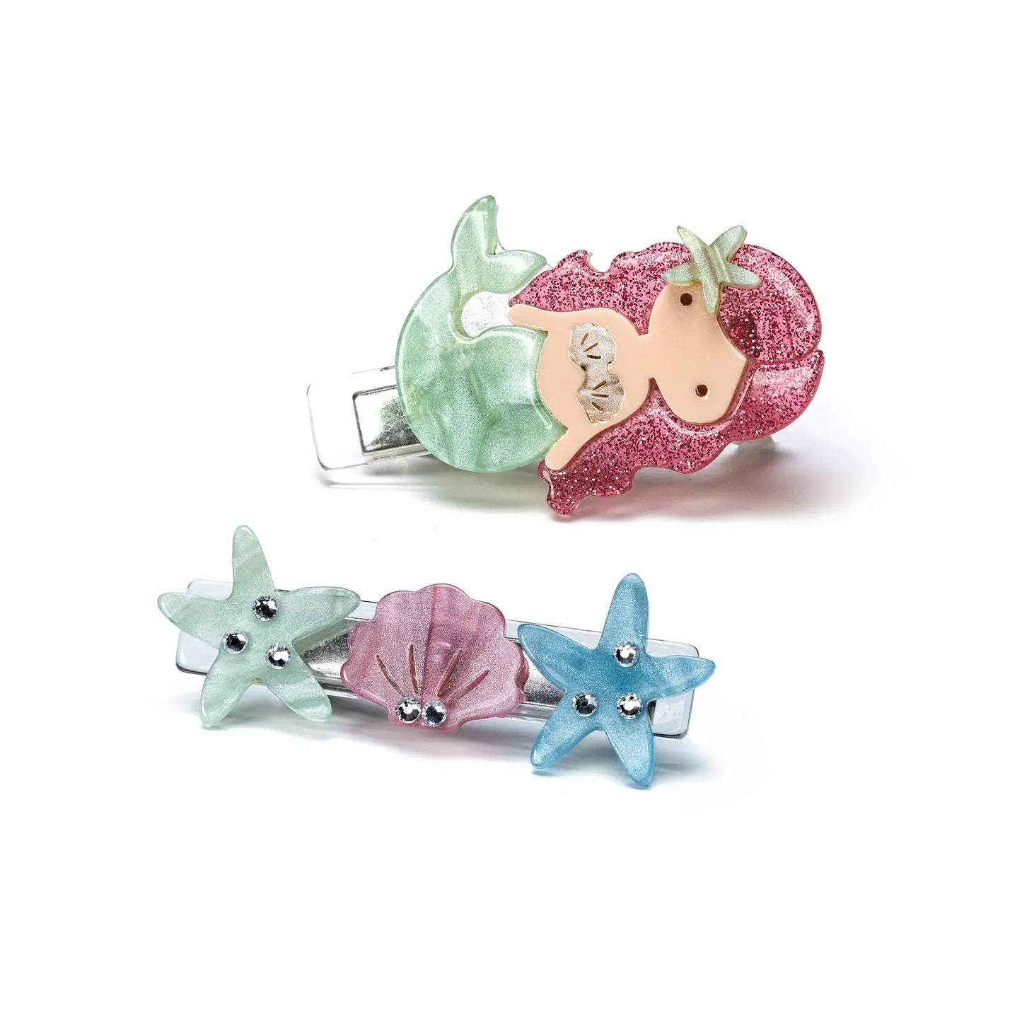 Lilies & Roses Hair Clips/mermaid starfish