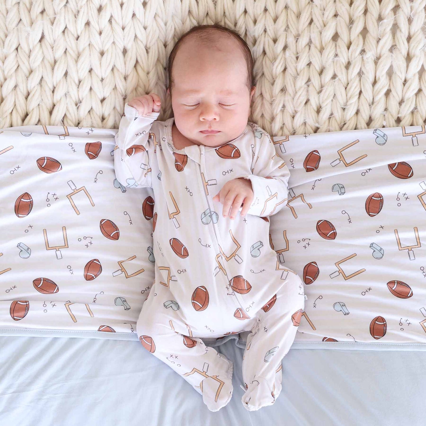 Bamboo Footie Tiny Touchdowns