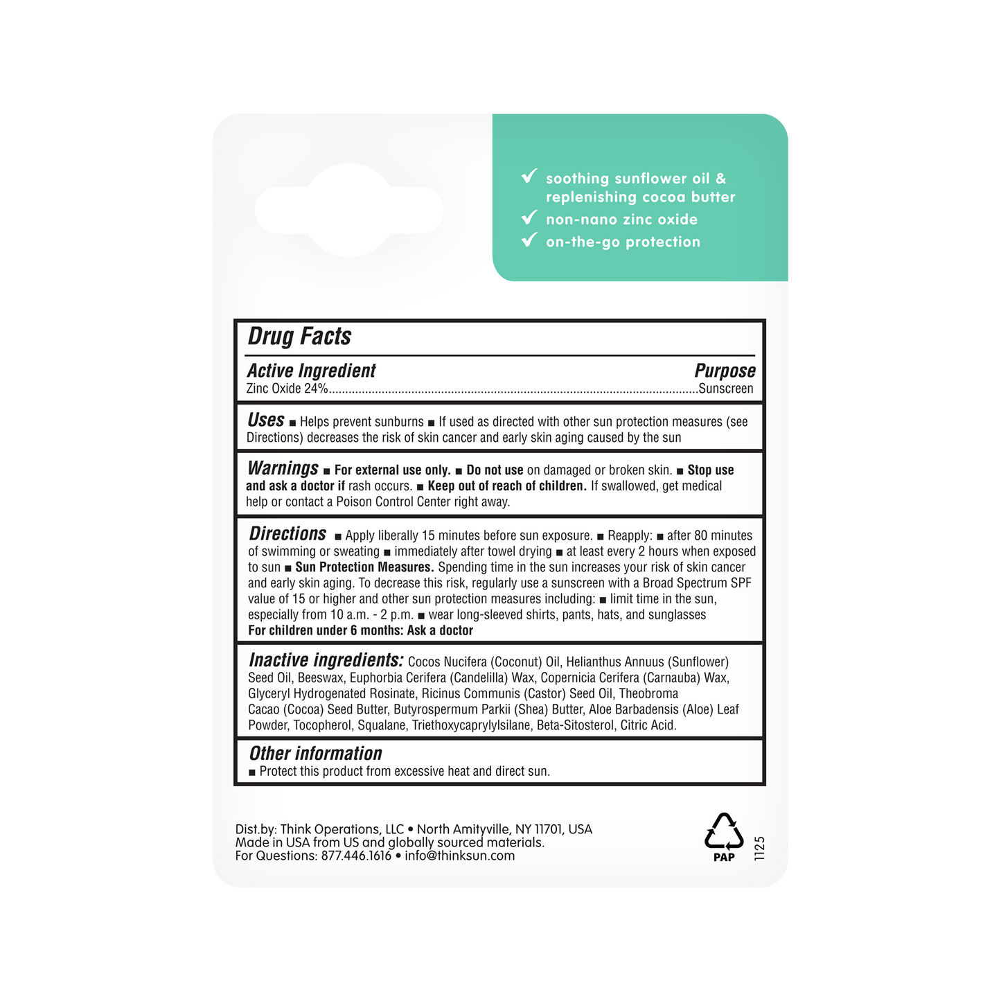 Think Kids SPF 30 Face & Body Sunscreen Stick