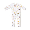 Bamboo Zippy Romper- Chickens