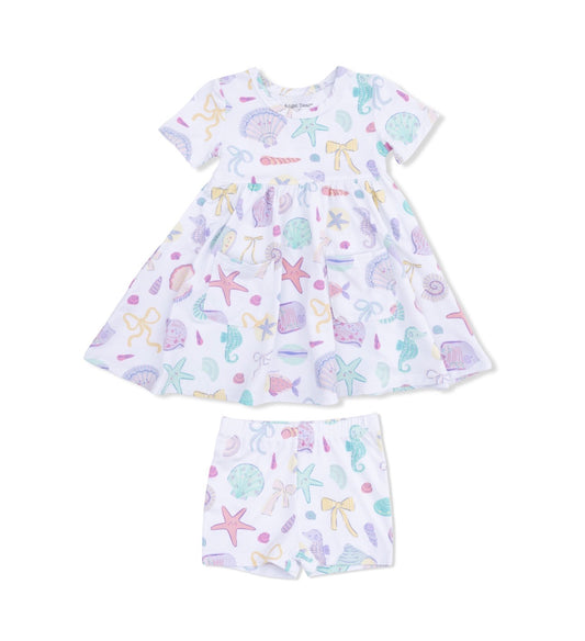 Bamboo Twirl Dress w/Short- Beach Days