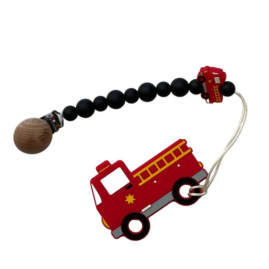 Clip on Teether- Firetruck