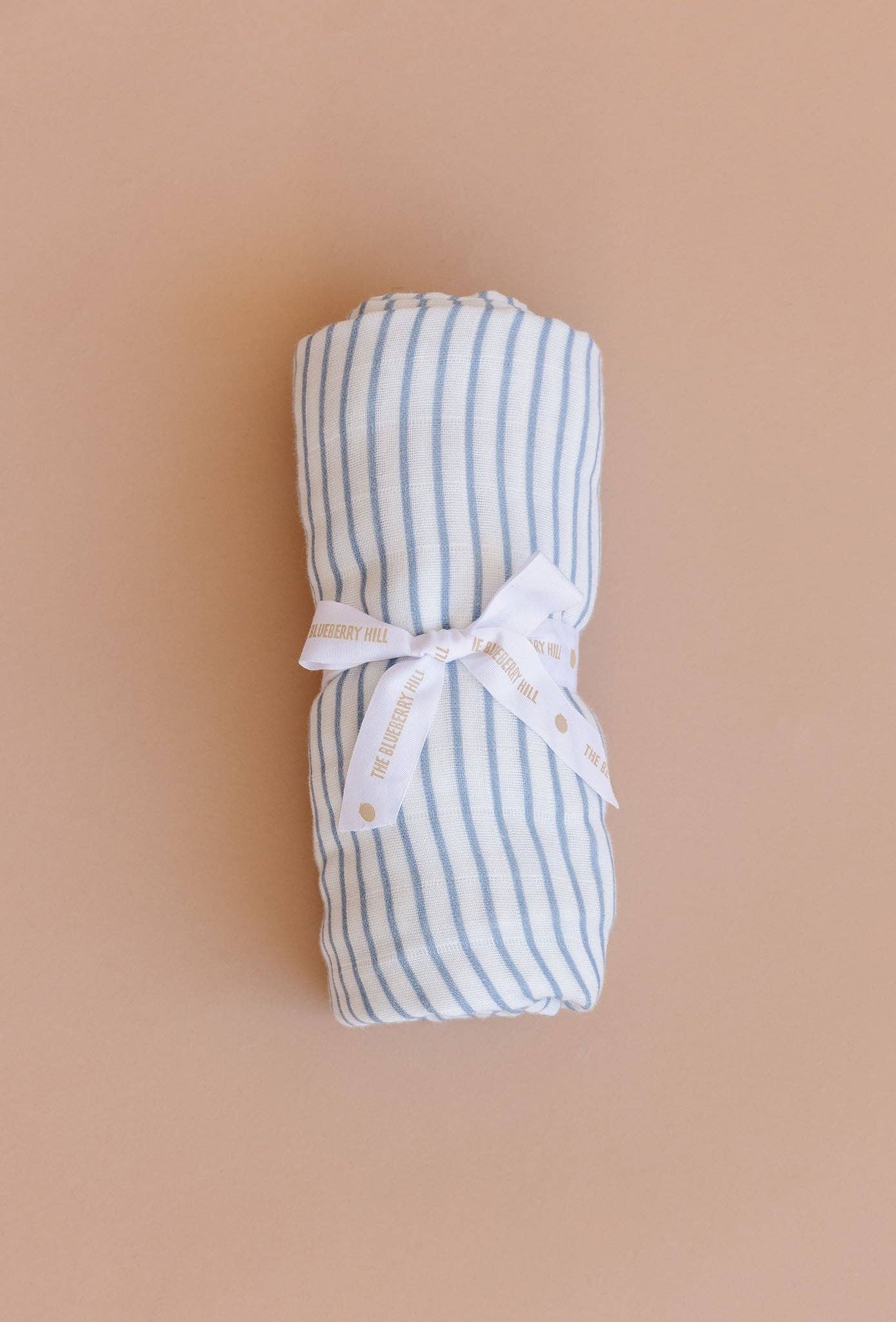 Organic Cotton Swaddle- Blue Stripe