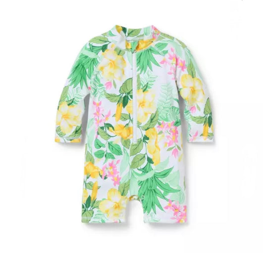 UPF50 Tropical Floral Swimsuit