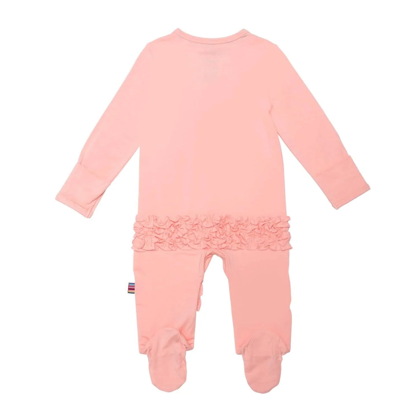 Magnetic Modal Ruffle Footie- Peach Pop